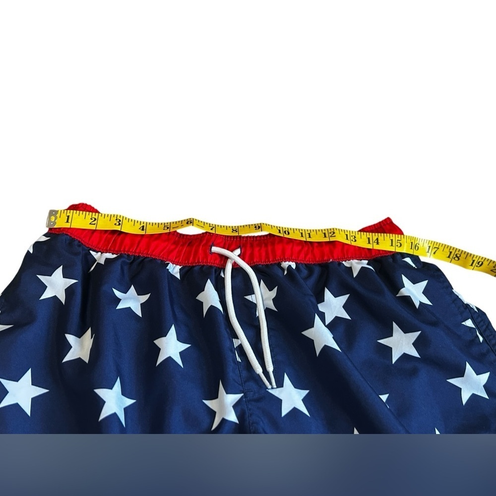 Ocean Pacific Dream Wave USA Star Swim Trunks Mens L Patriotic Board Shorts - Picture 5 of 9